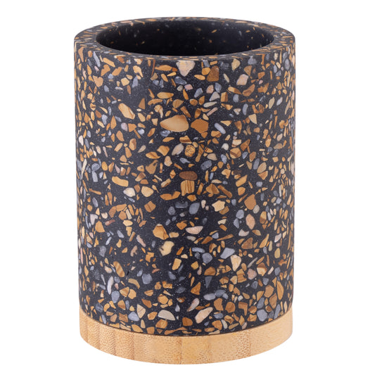 SOREN TUMBLER CEMENT TERRAZO W/ BAMBOO BLACK