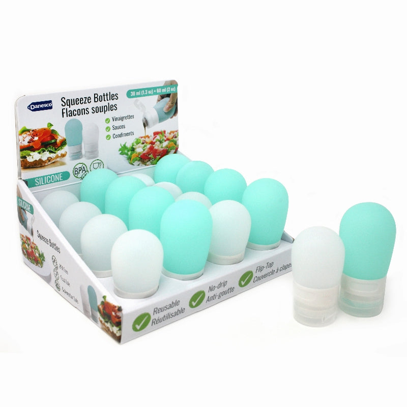 Reusable Silicone Squeeze Bottles - 16pc CDU