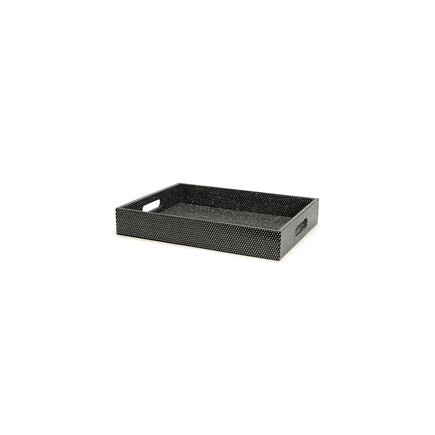 Diamonds Rectangular tray Black