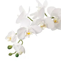 Orchid Potted Faux Triple Stem 23" - White