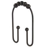 CLYDE SHOWER CURTAIN HOOK S/12 BLACK