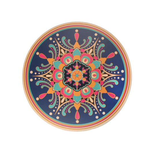 Medallion Round Mdf Placemat Set Of 4 Blue