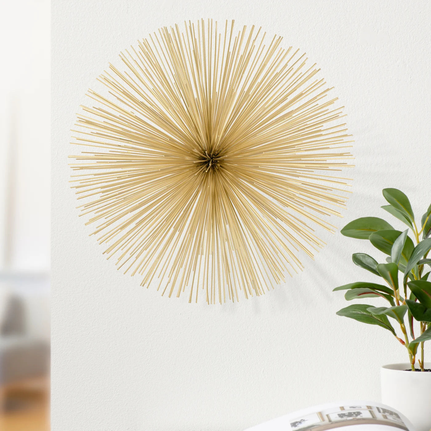 Spike 12" Diameter Wall Pod - Gold