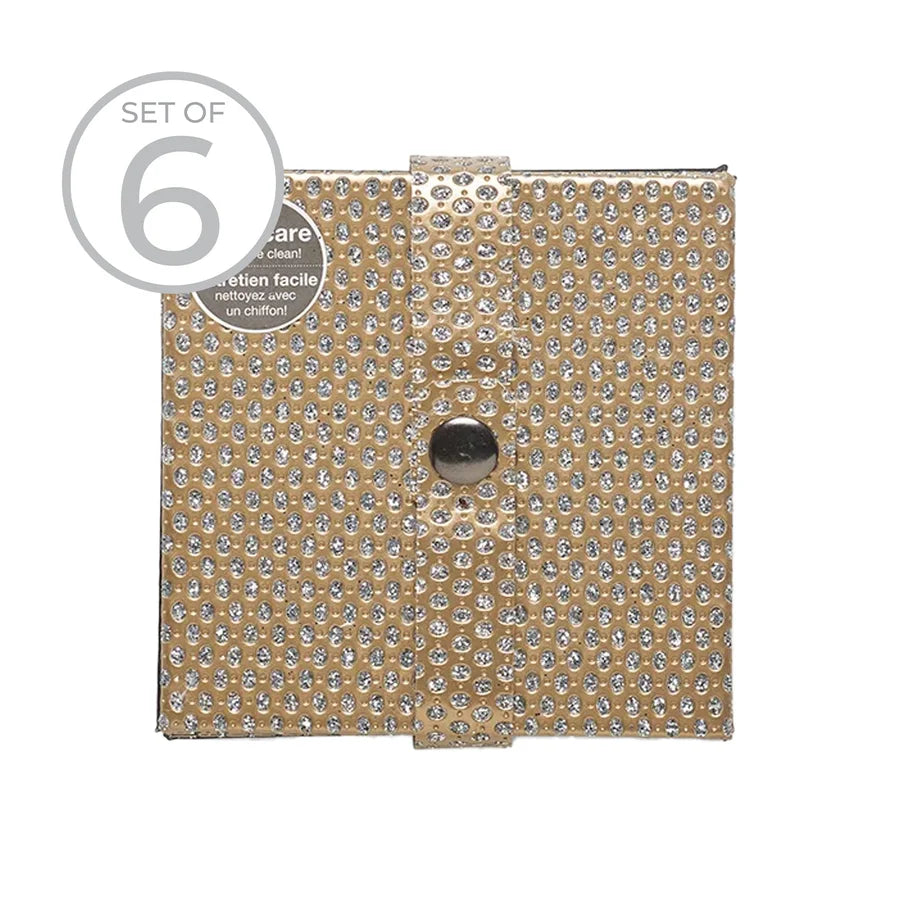 Diamonds Coaster Set Of 6 Gold