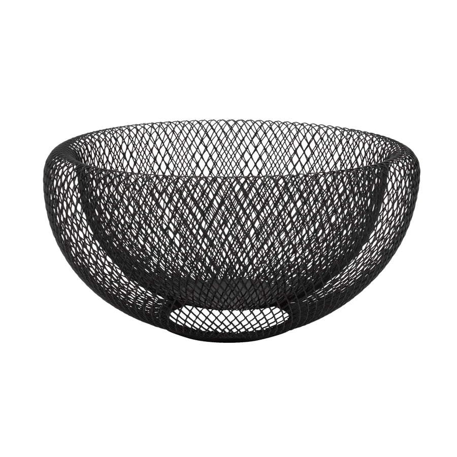 Mesh Double Wall 9.5" Diameter Black Bowl