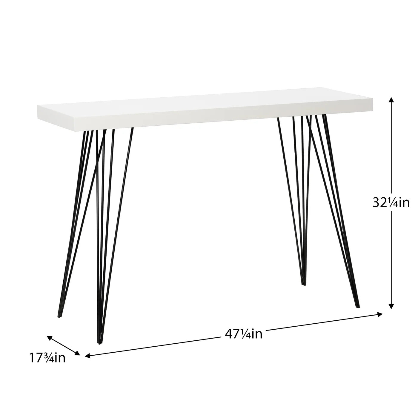 TRIPOD LEG CONSOLE TABLE - GLOSS WHITE