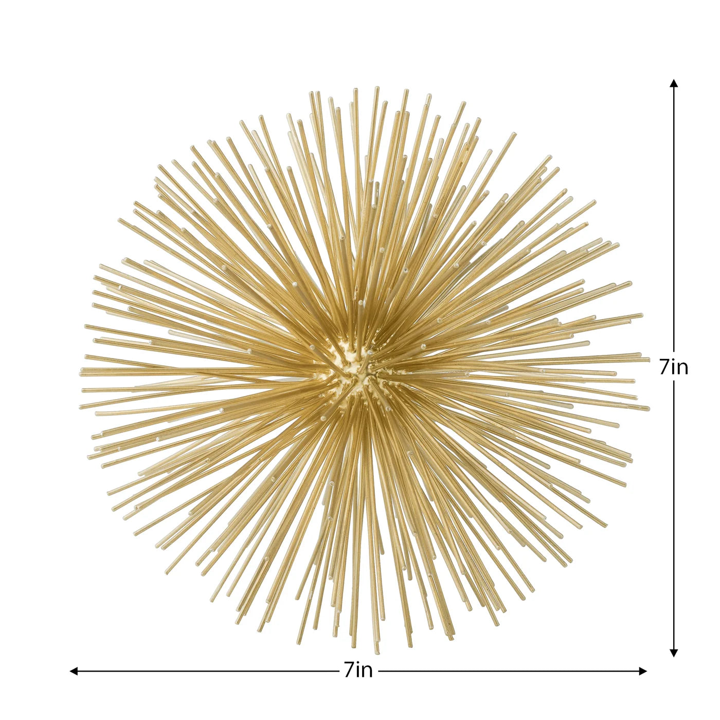 Spike Decor Sphere 7" Ball - Gold