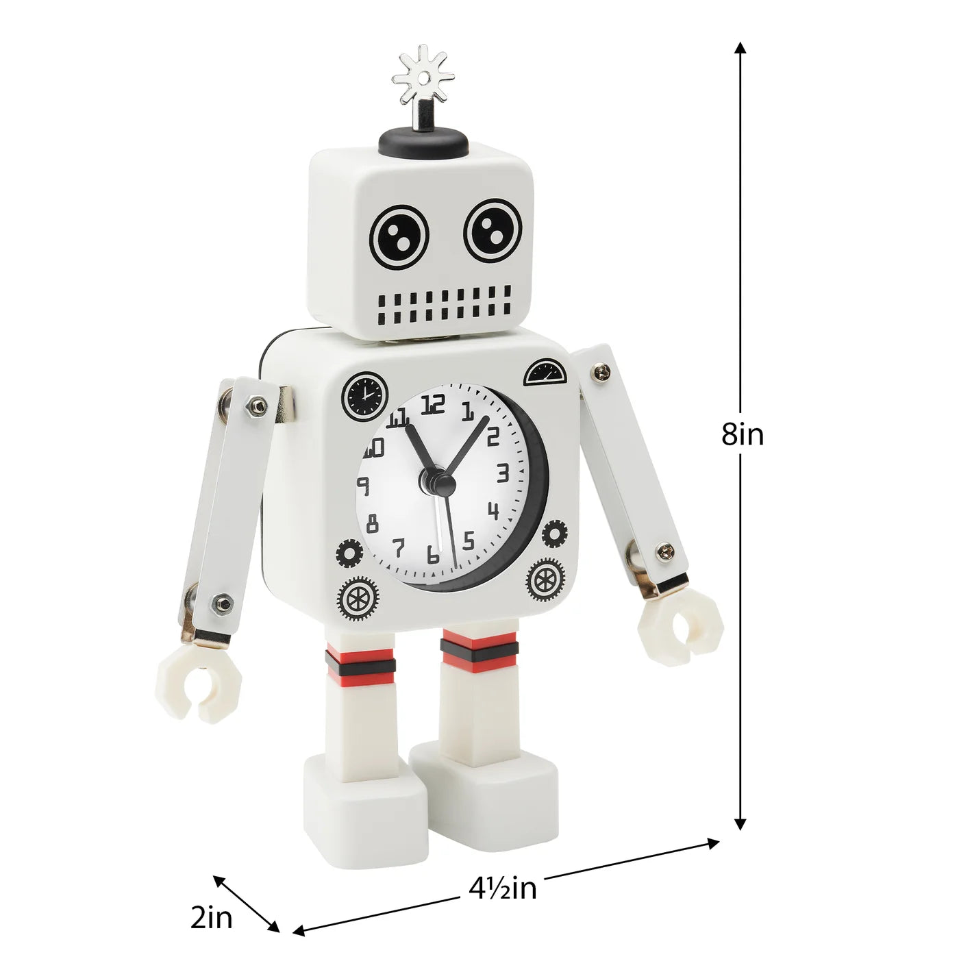 Robot Alarm Clock - White