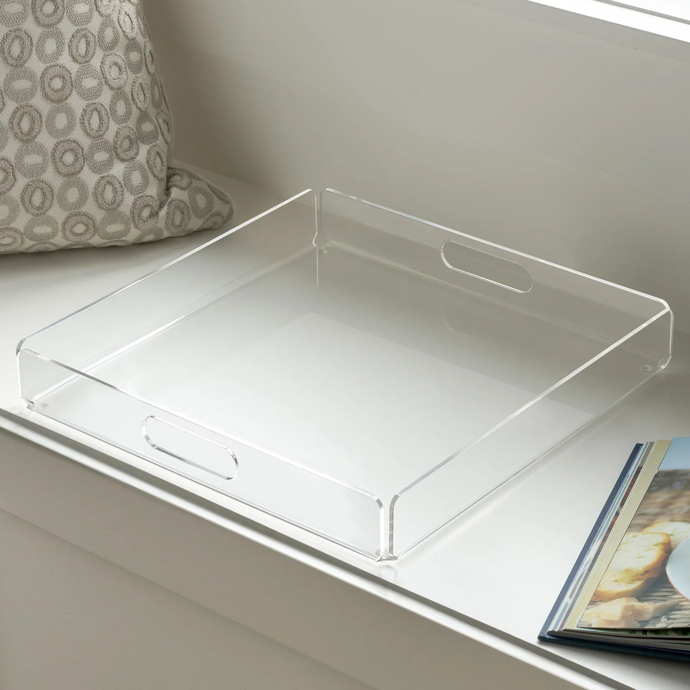 Lucite Acrylic 14x14" Square Tray