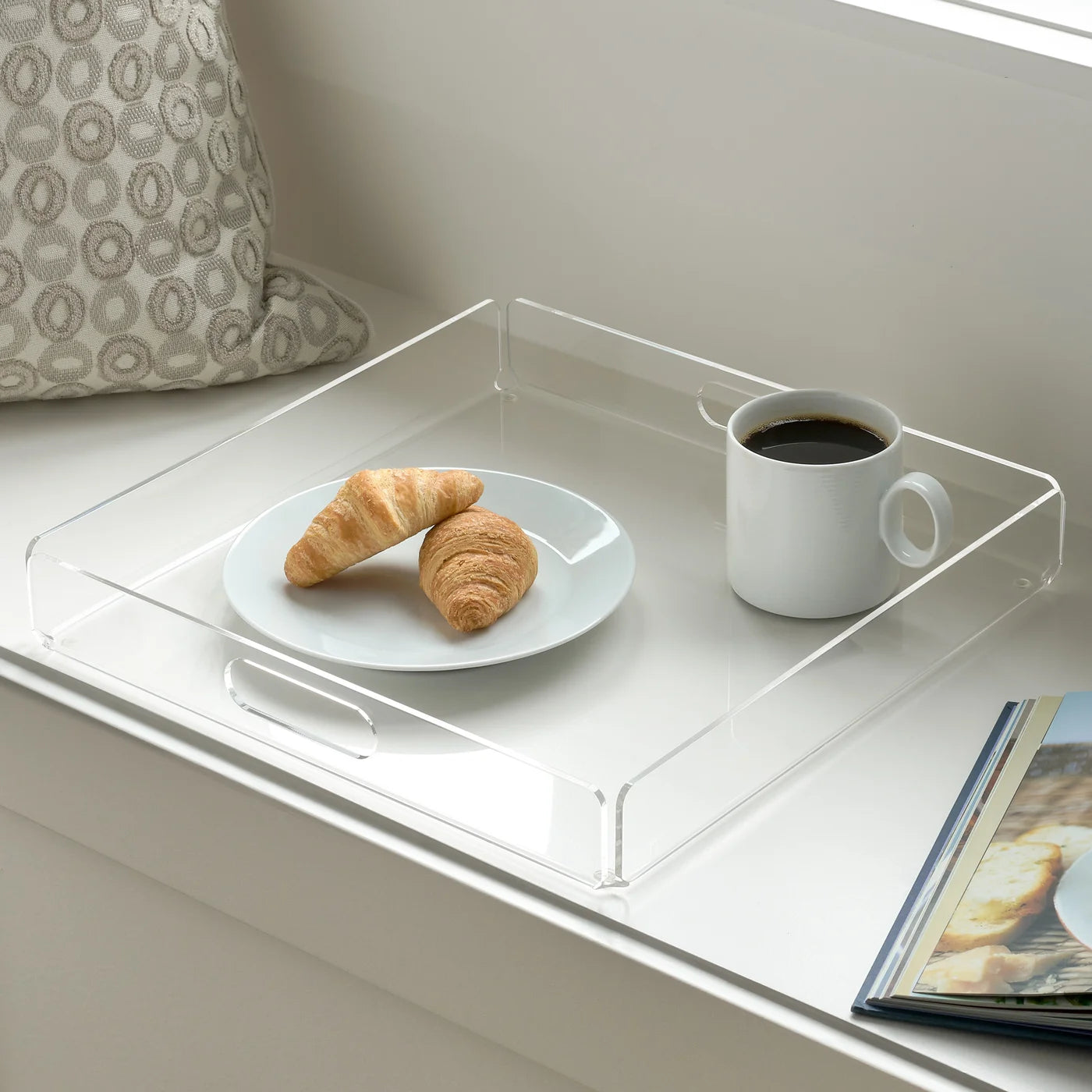 Lucite Acrylic 14x14" Square Tray