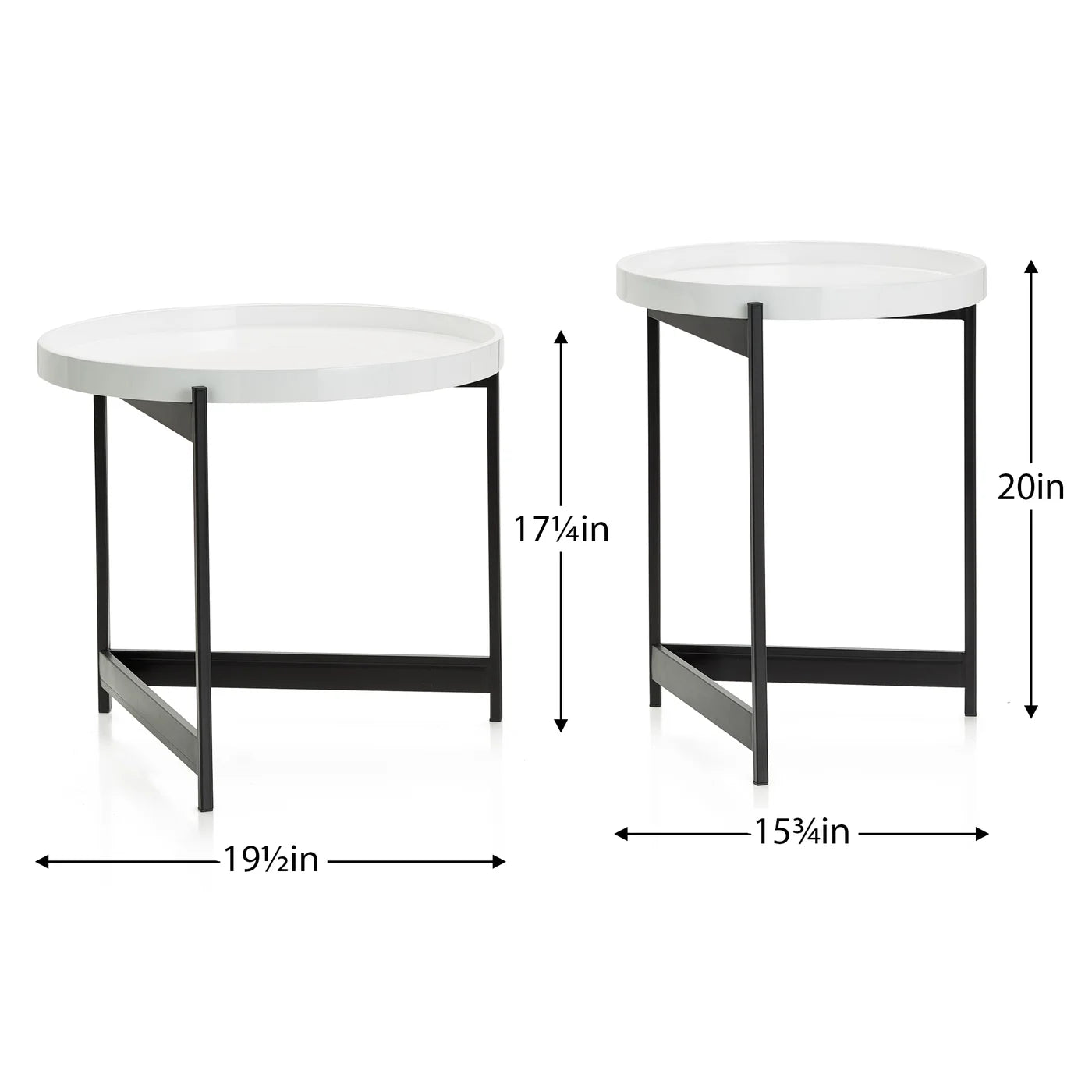 Tersera Removeable Tray 2 Piece Table Set