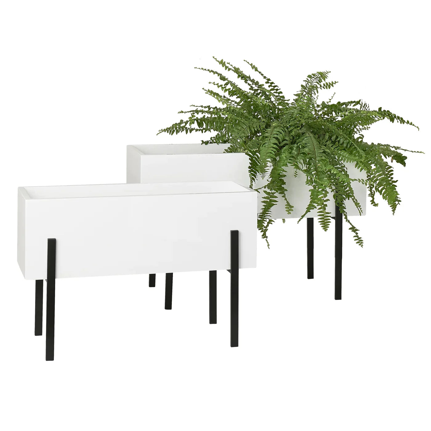 Trestle Standing 2 Piece Lacquered Planter Set