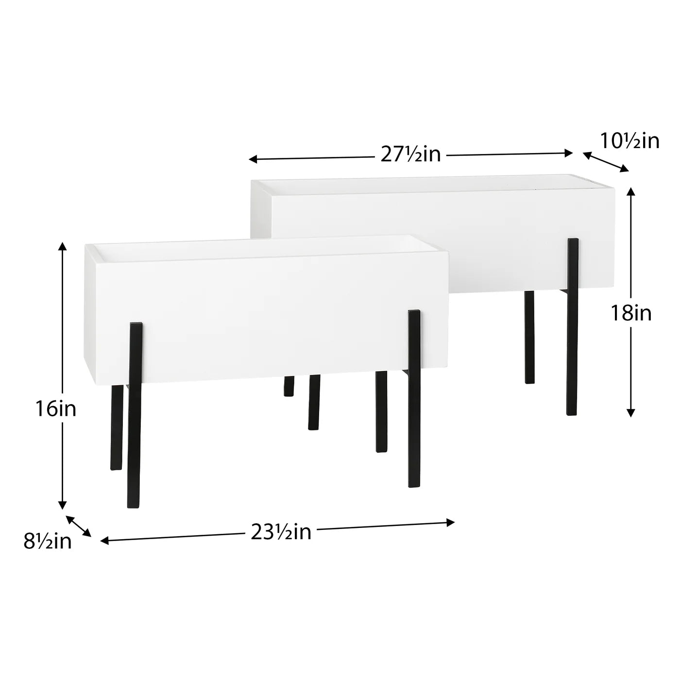 Trestle Standing Lacquered Planter Medium