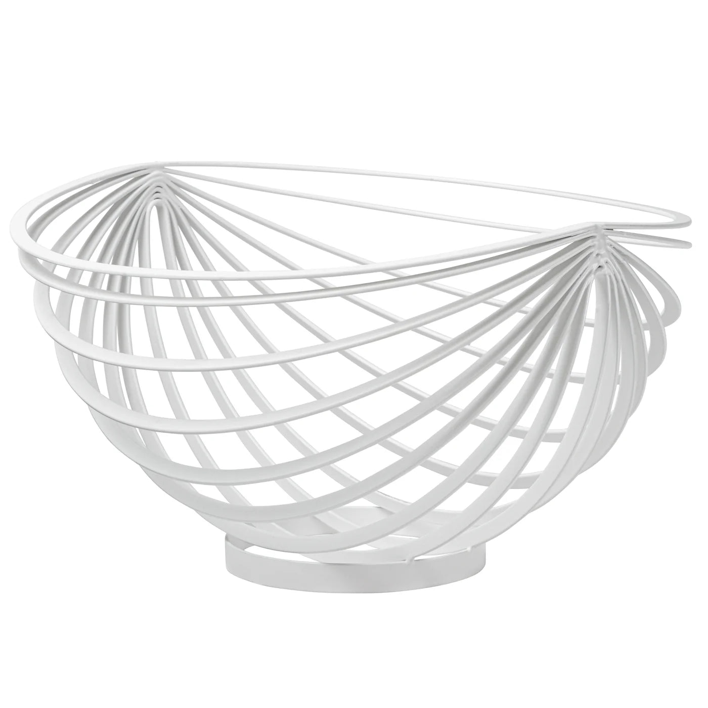 Eclipse Rib Metal Basket - White