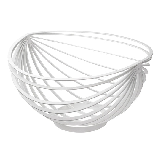 Eclipse Rib Metal Basket - White