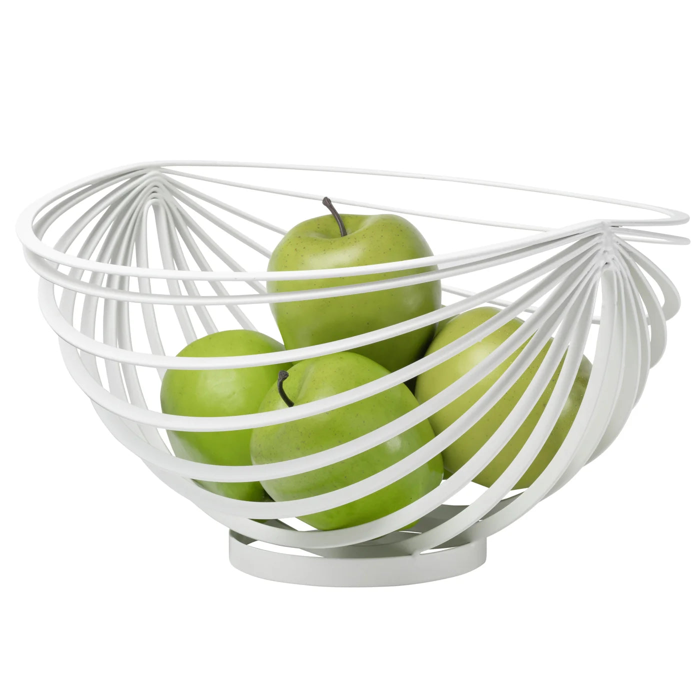 Eclipse Rib Metal Basket - White