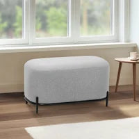 Pender Pin Leg Upholstered Short Bench - Grey