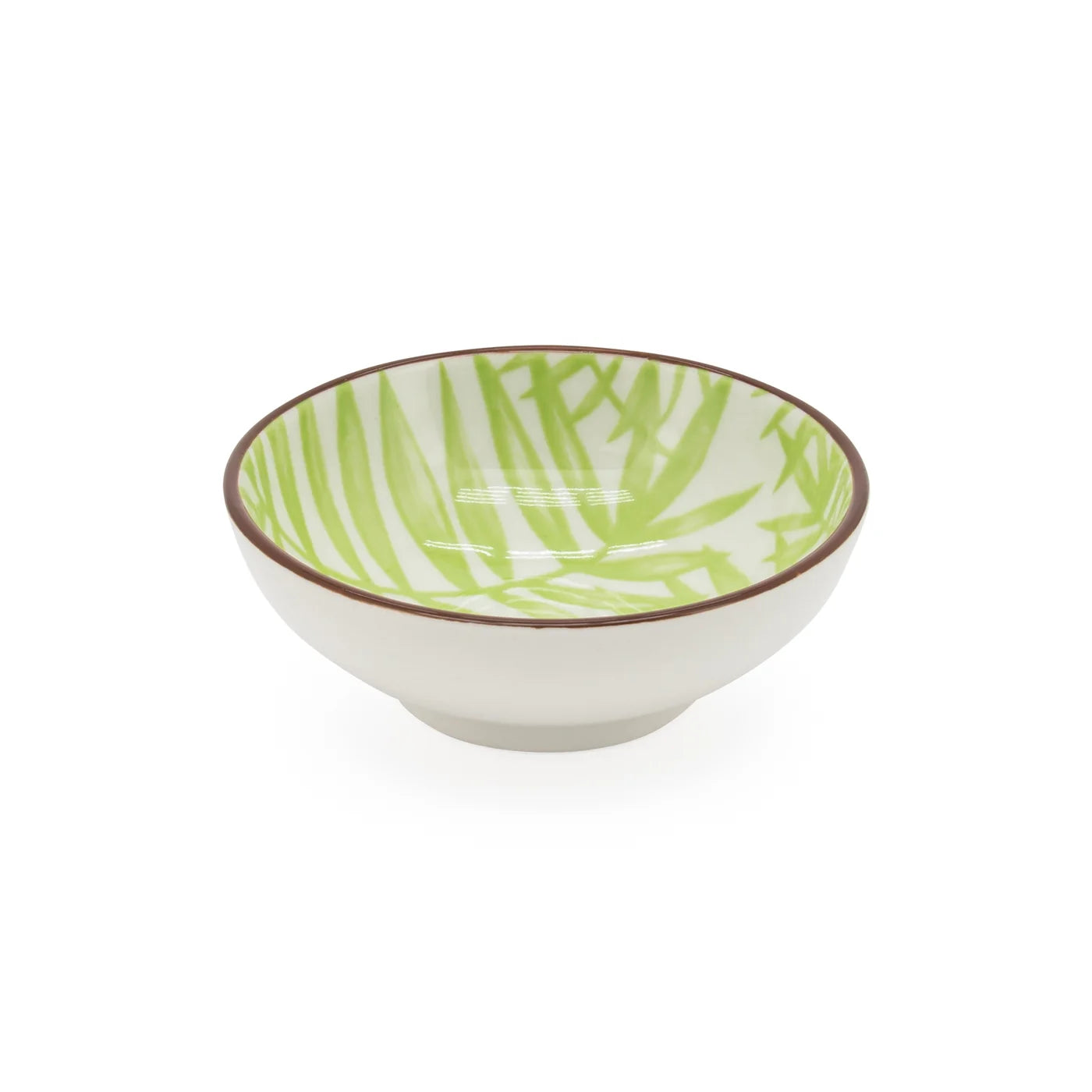 Kiri Porcelain 3" Diameter Sauce Dish - Palm Leaf