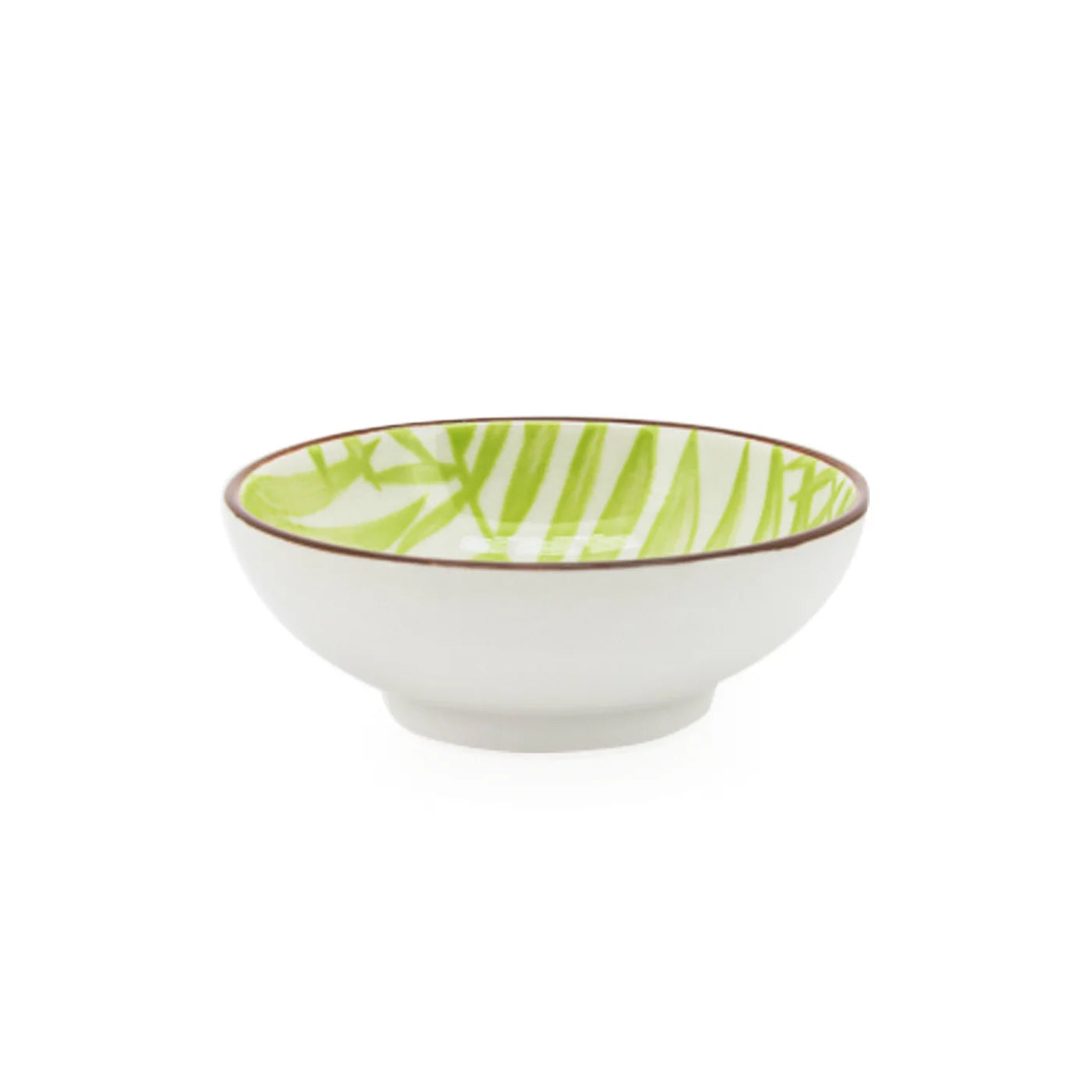 Kiri Porcelain 3" Diameter Sauce Dish - Palm Leaf