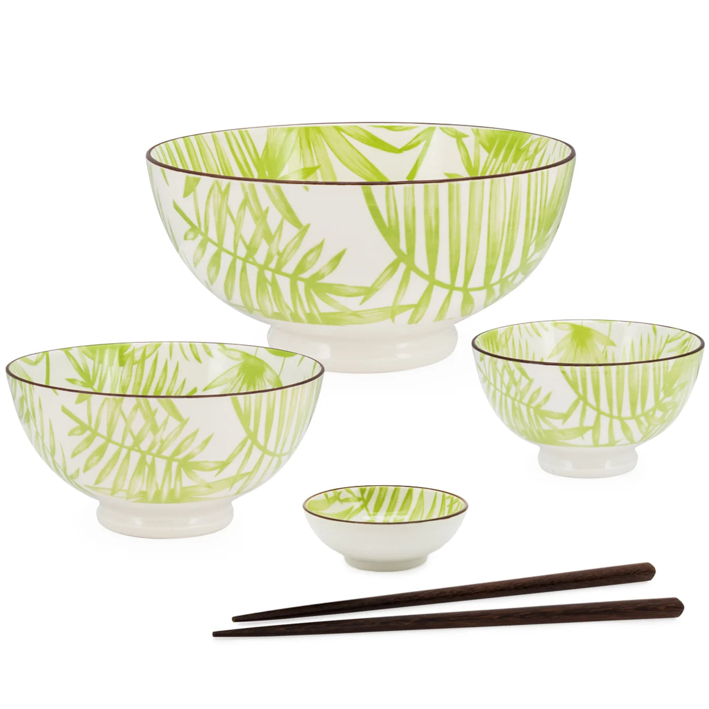 Kiri Porcelain 3" Diameter Sauce Dish - Palm Leaf