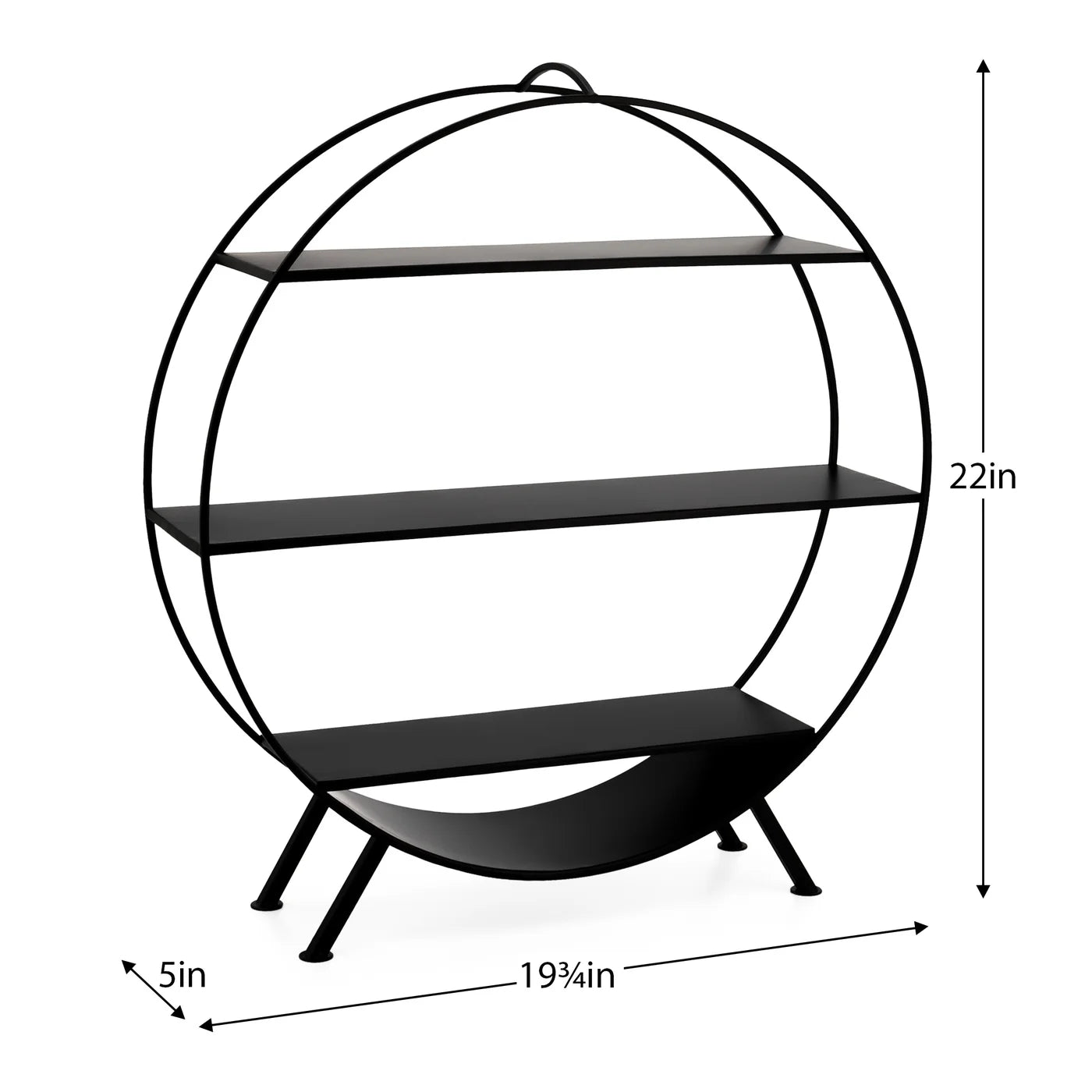 Ring Round Metal 22h" Standing Shelf