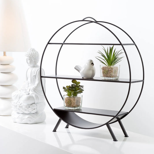 Ring Round Metal 22h" Standing Shelf