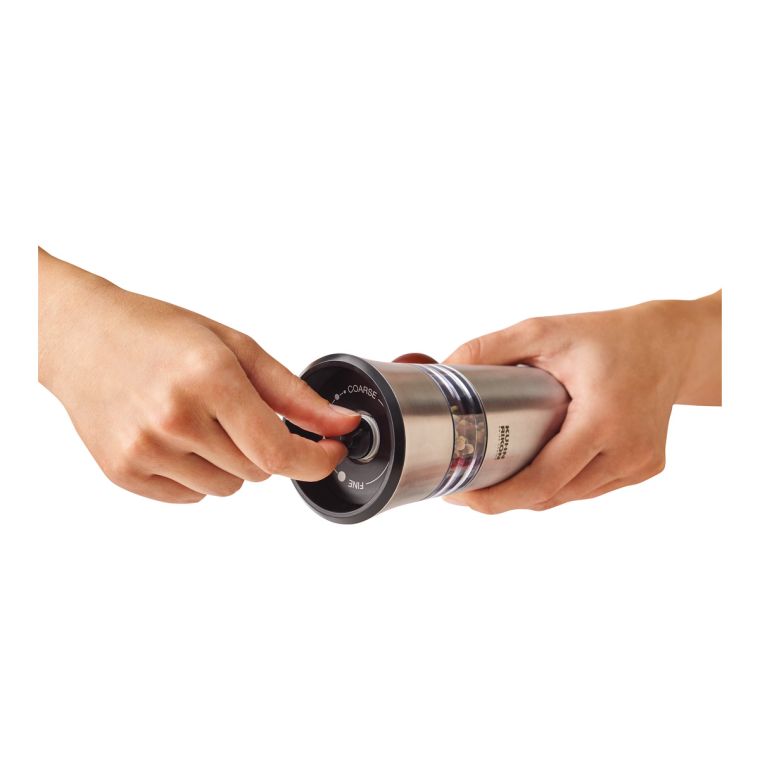 SPICE GRINDER RATCHET STAINLESS STEEL black
