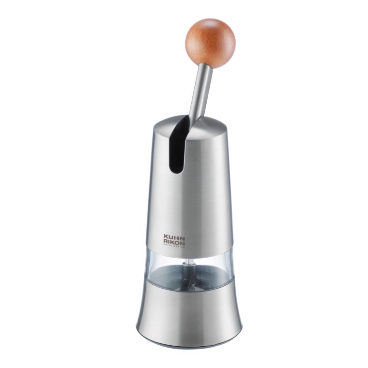 SPICE GRINDER RATCHET STAINLESS STEEL black