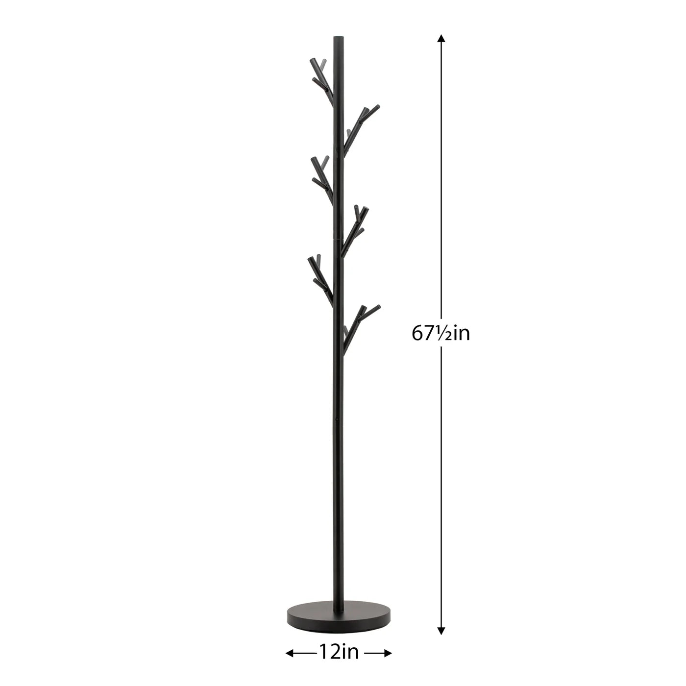 Branch Black Metal Standing Coat Rack