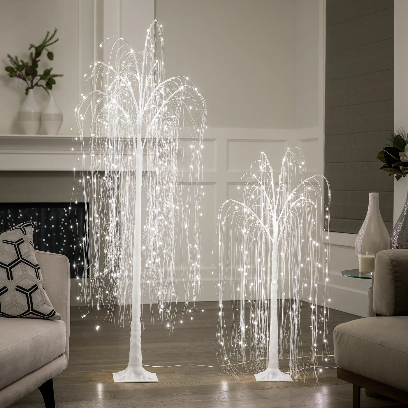 White Willow Freestanding 60h" 360 LED Decor Tree