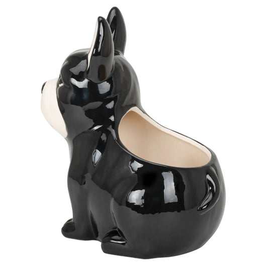 Barkley Bulldog 9.5h" Ceramic Drop Pot Planter