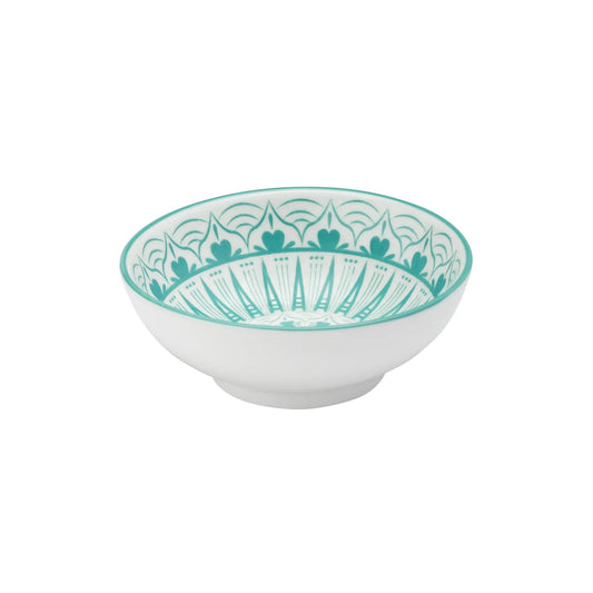 Kiri Porcelain 3" Sauce Dish - Teal Radiant Spire