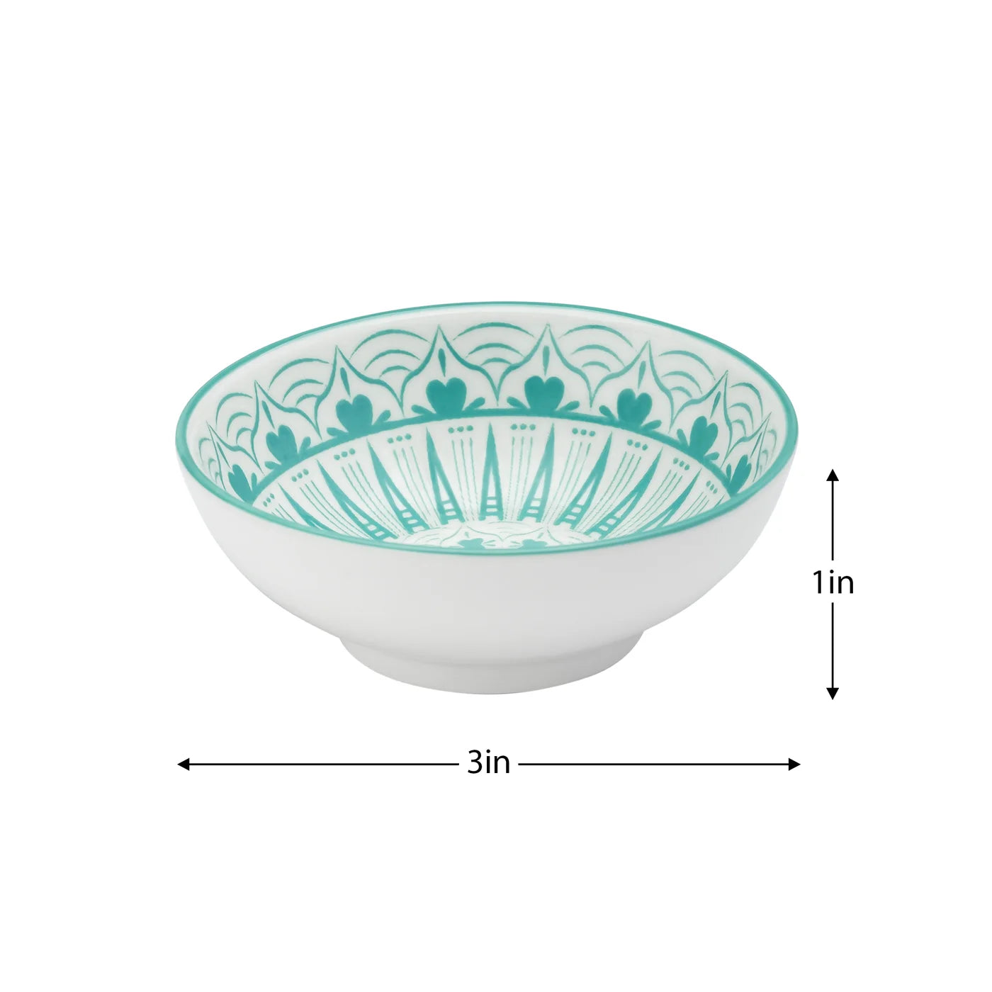 Kiri Porcelain 3" Sauce Dish - Teal Radiant Spire