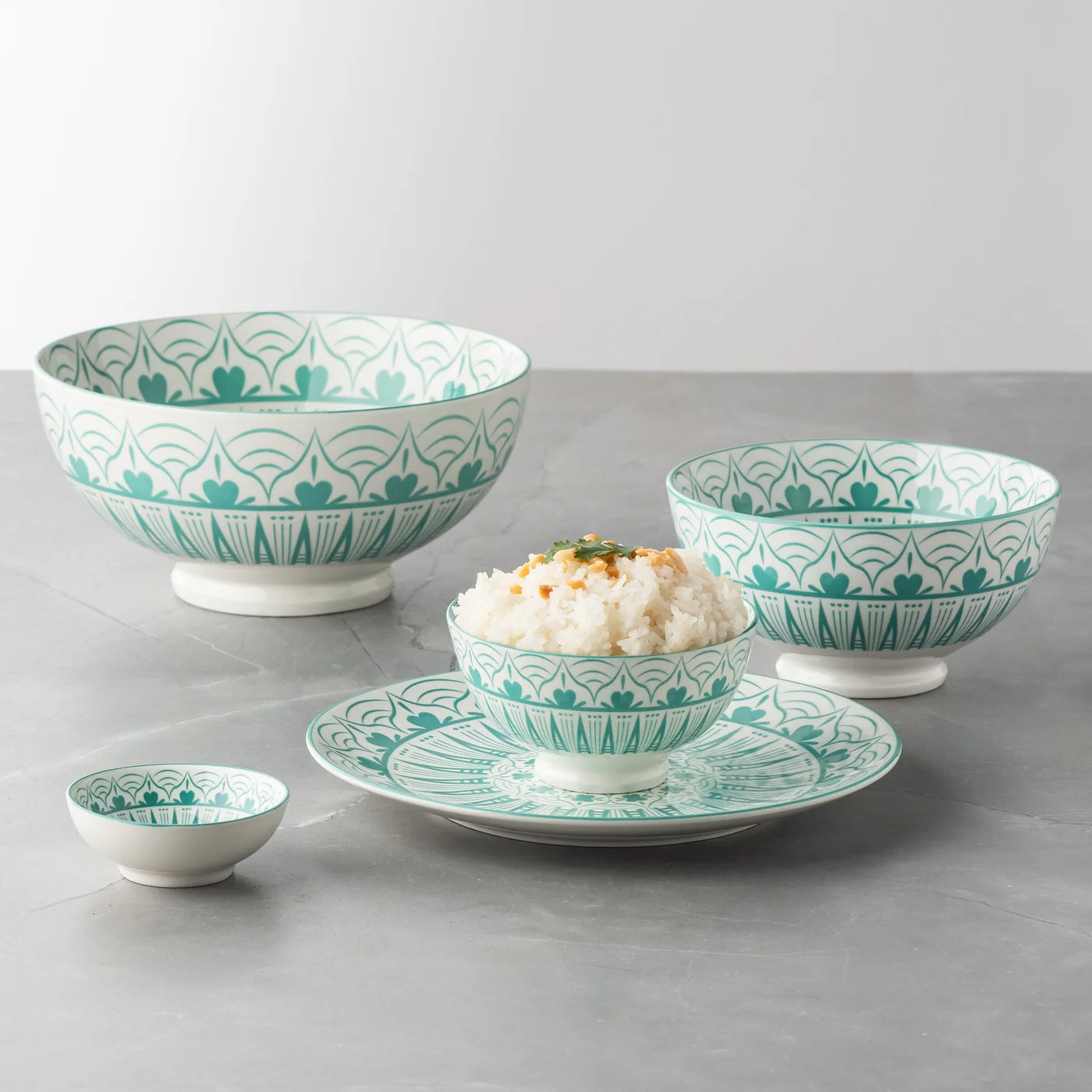 Kiri Porcelain 3" Sauce Dish - Teal Radiant Spire