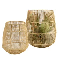 Batu Gold Wire Two Piece Basket Set 2