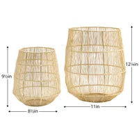 Batu Gold Wire Two Piece Basket Set 2