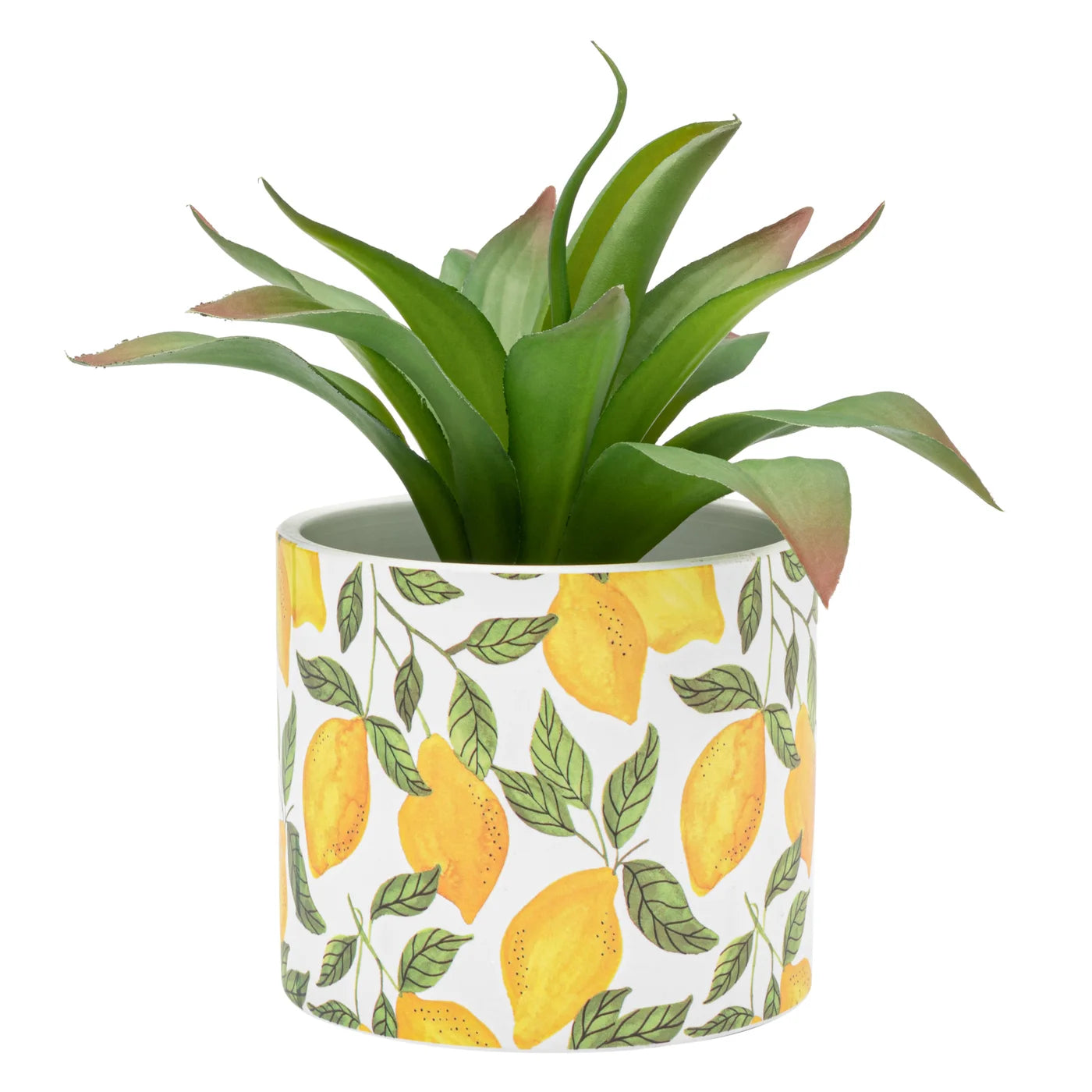 Gazebo Lemon Motif 4.5dx4h" Ceramic Drop Pot Planter