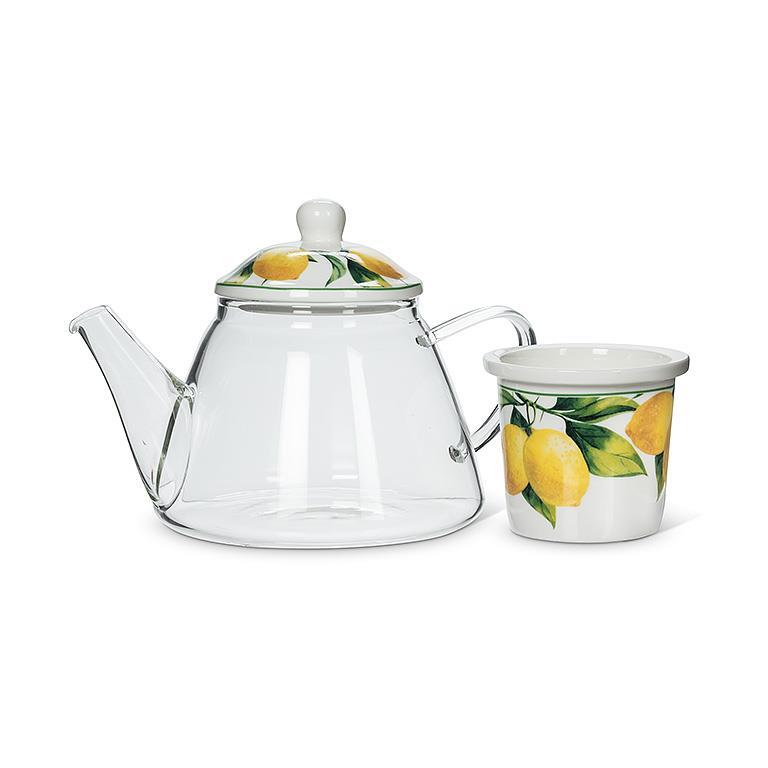 Lemon Tree Teapot & strainer , 24oz