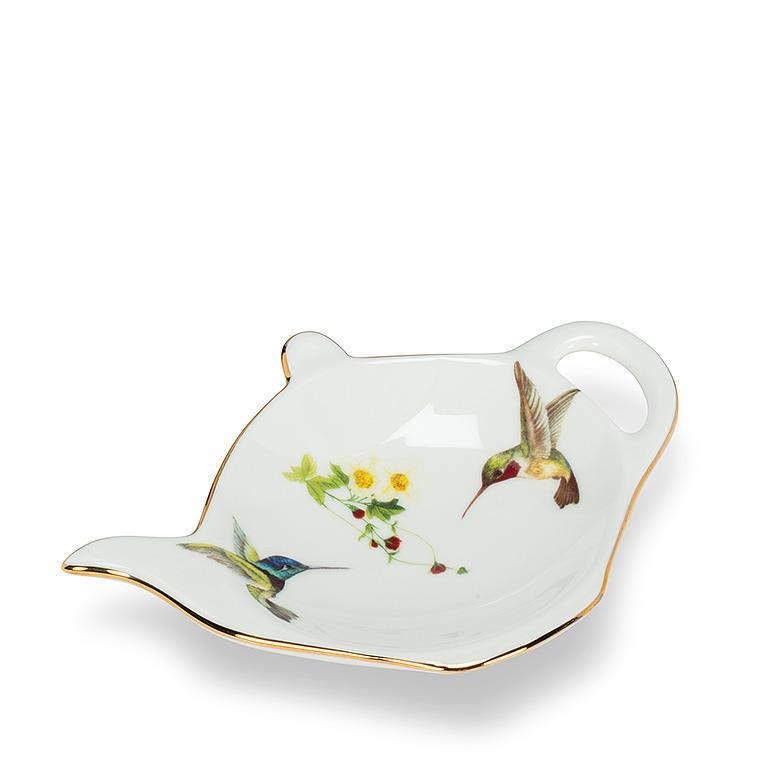 Hummingbird Tea Bag Plate-4.5"L