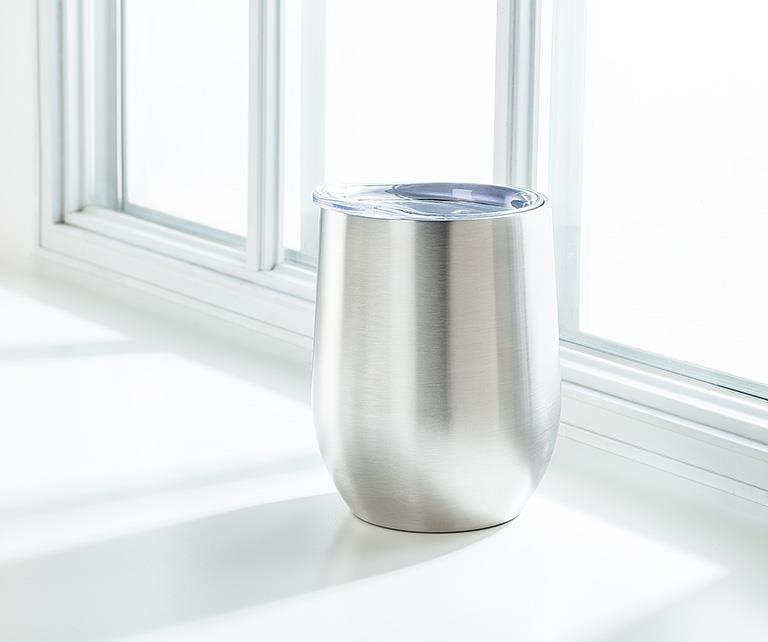 Insulated Wine Tumbler Silver