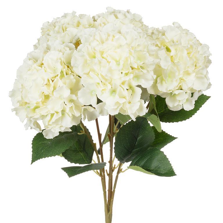 Lg 5 Stem Hydrangea Bouquet-Wht-20"H