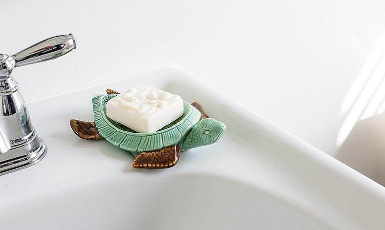 Tortoise Soap Dish-Grn-6"L