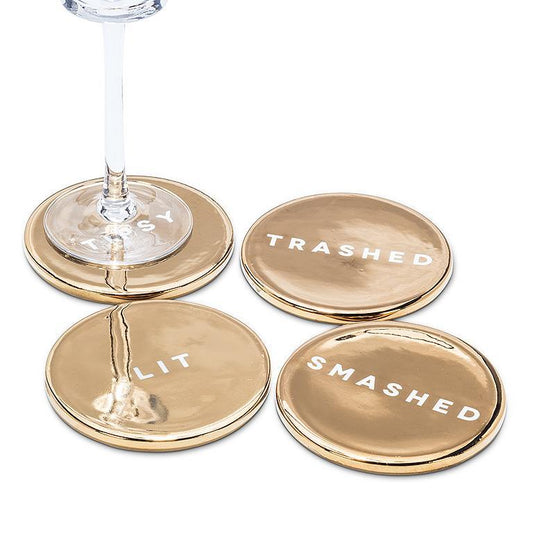 Drunk Expressions Coasters-Set of 4