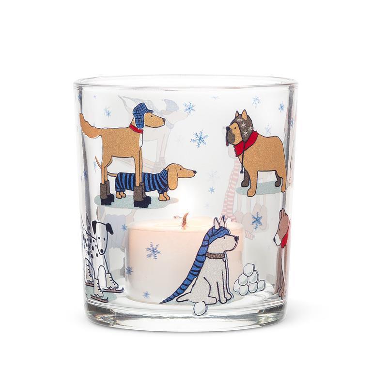 Winter Sports Dogs Votive