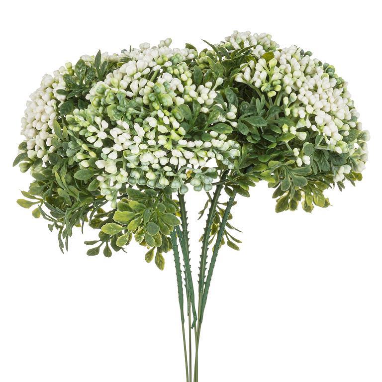 Floral Buds 5 Spray Bouquet  White