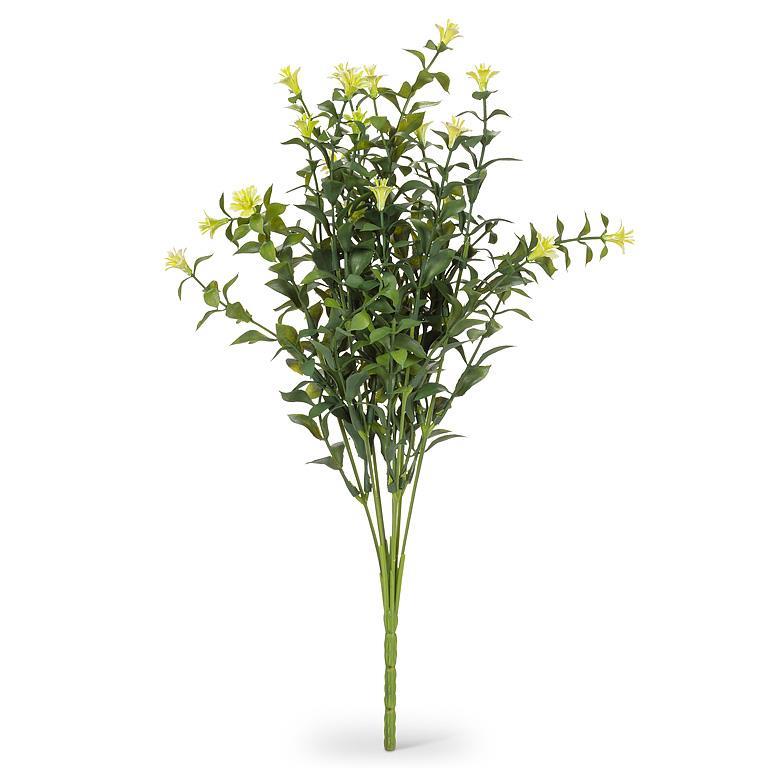 12 Stem Leaf Spray White