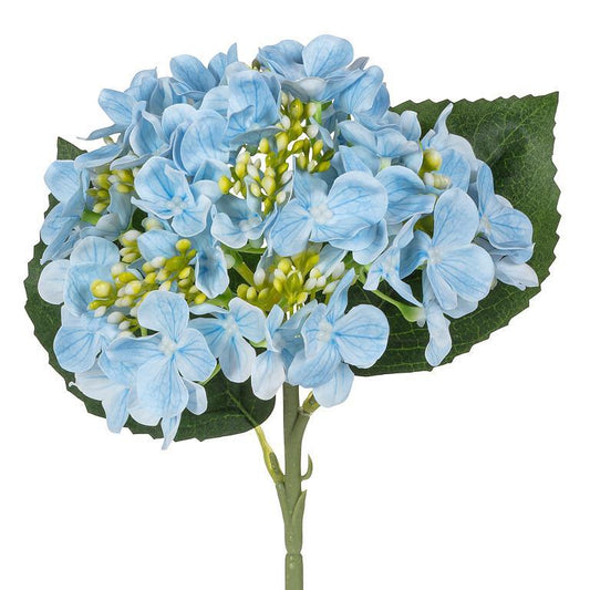 Single Real Touch Hydrangea Bloom-Blu-17"H