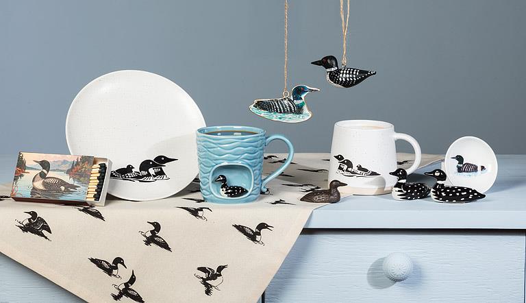 Small Dish with Loon
