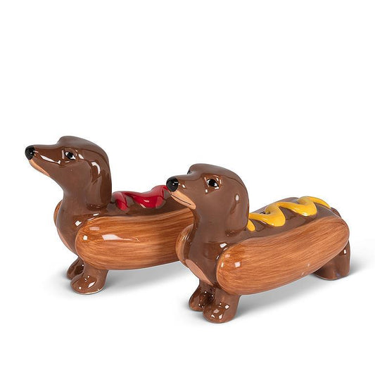 Dachshunds in Hot Dogs Salt & Pepper