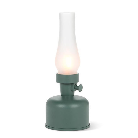 Lantern LED Lamp with Chimney green